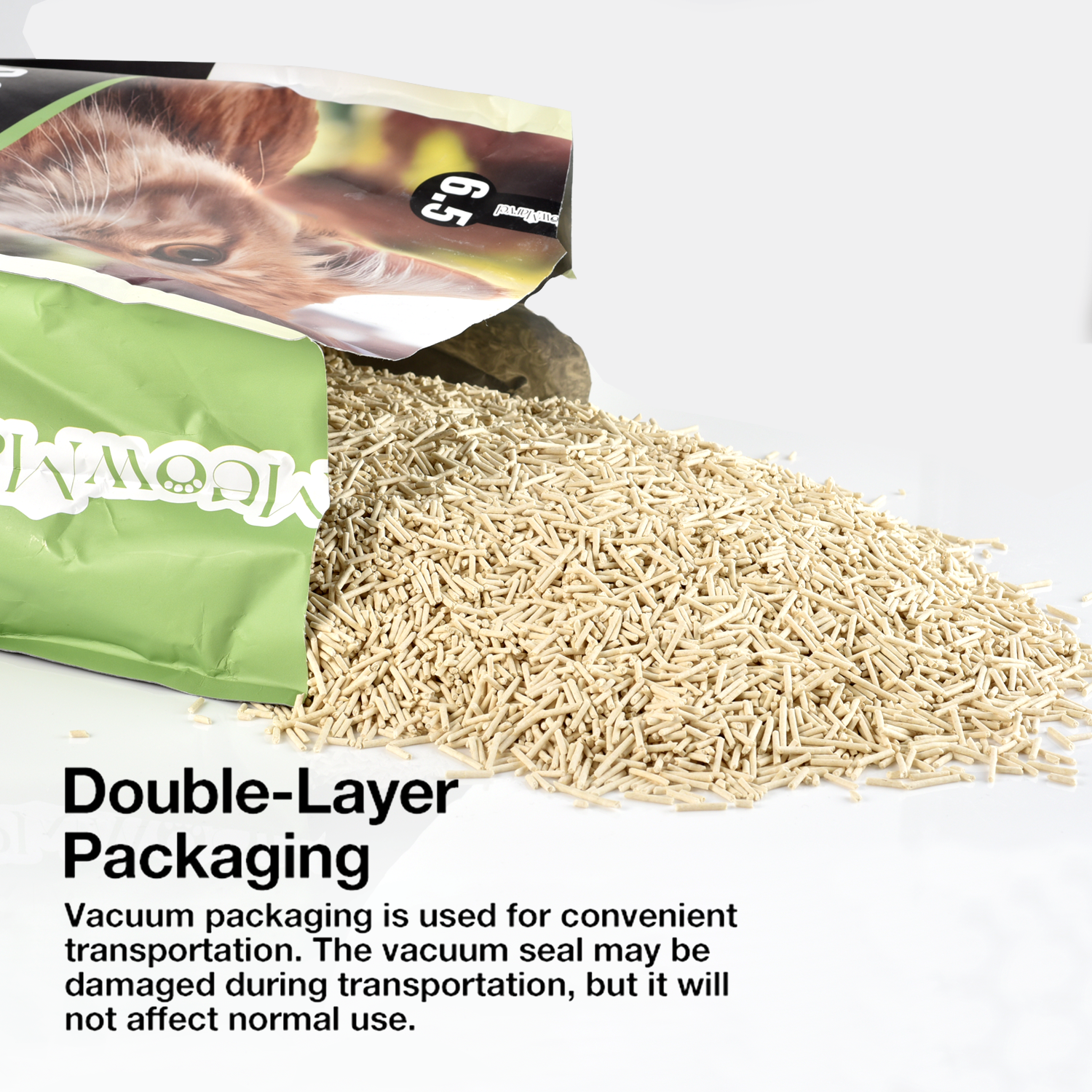 Toilet Flushable Low Tracking environment friendly strip shape Green tea Tofu cat litter best custom