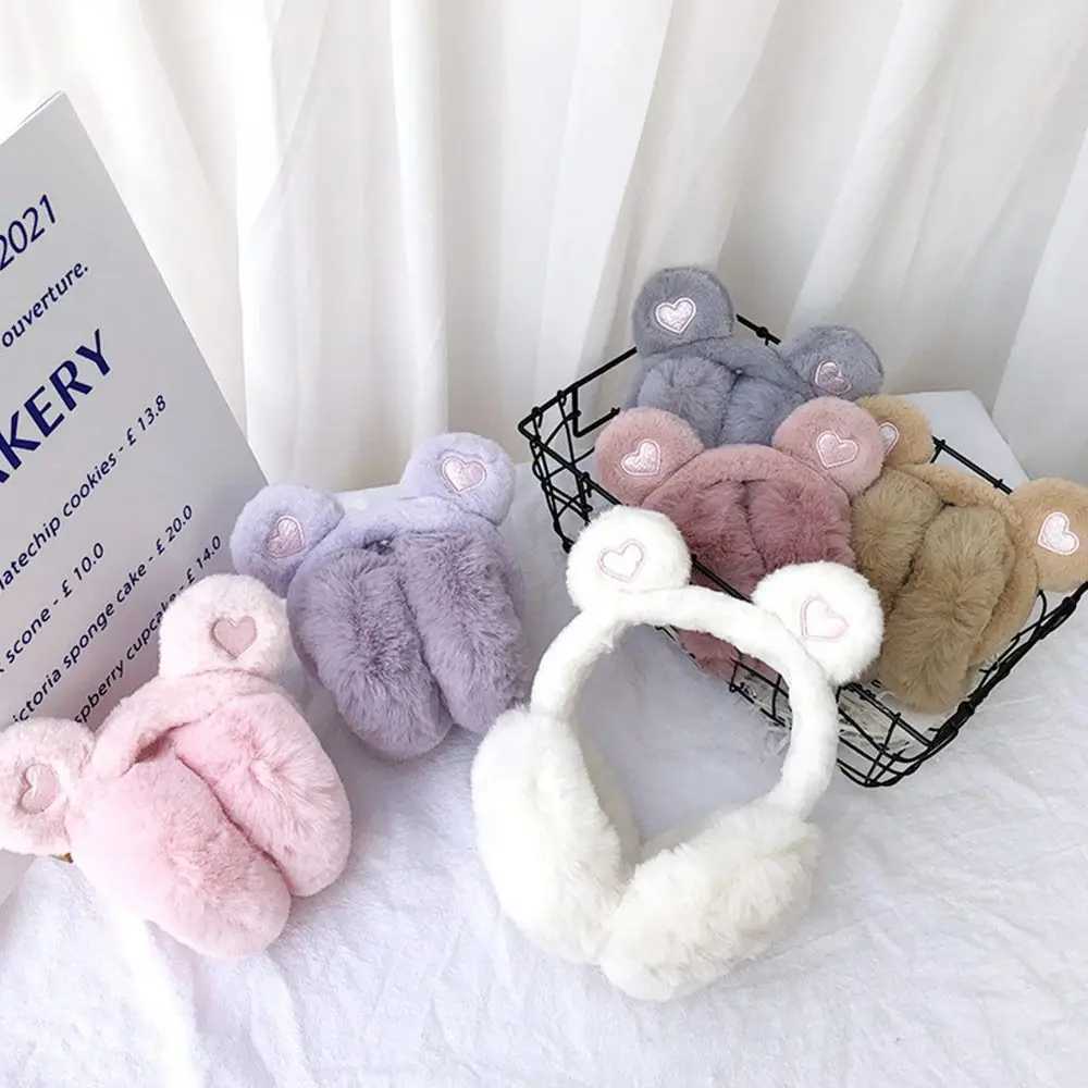 Cute Warm Plush Earmuffs Foldable Fluffy Earfls Cosy Casual Ear Warmer for Men WomenXJ241126