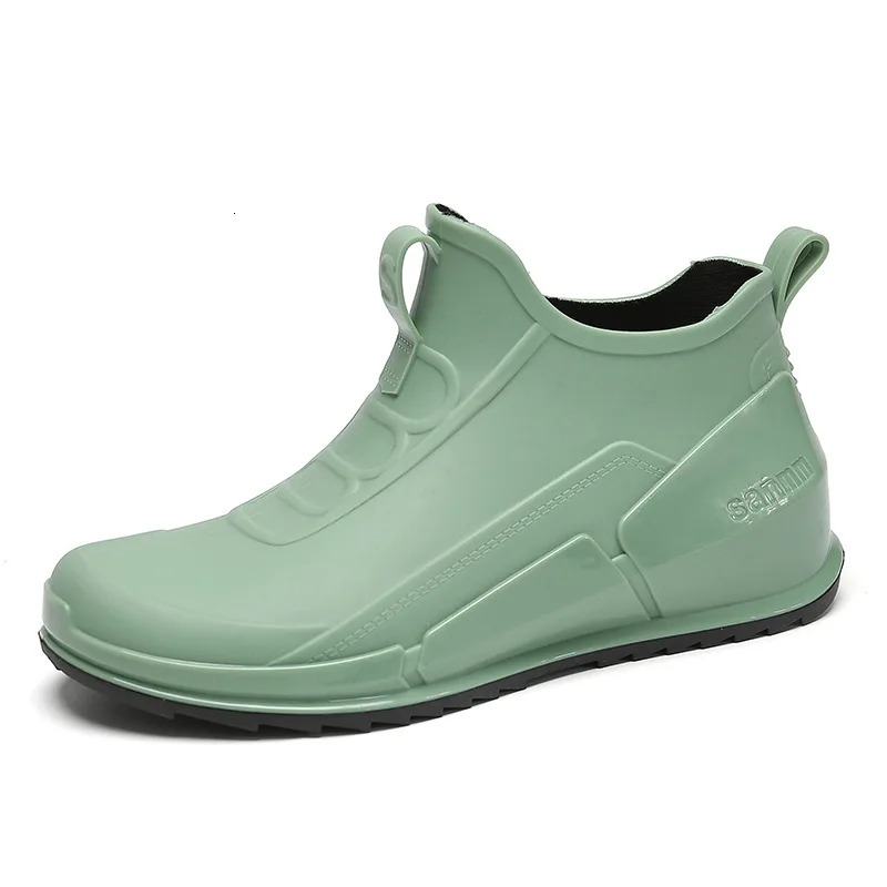Womens rain boots waterproof rubber boots womens casual sliding in apartment rain boots womens insulated garden Galohes Botas De Chuva 241126