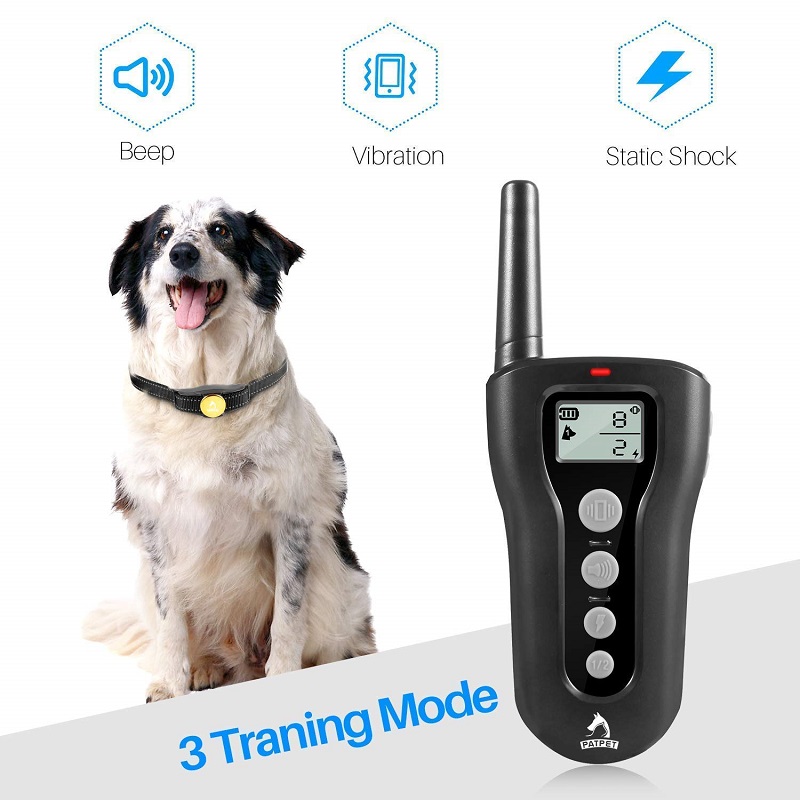 A mazon Hot Sell Wholesale Rechargeable Dog Training Collar Beep Vibration Static Dog Shock Collar Popular Pet Training Products