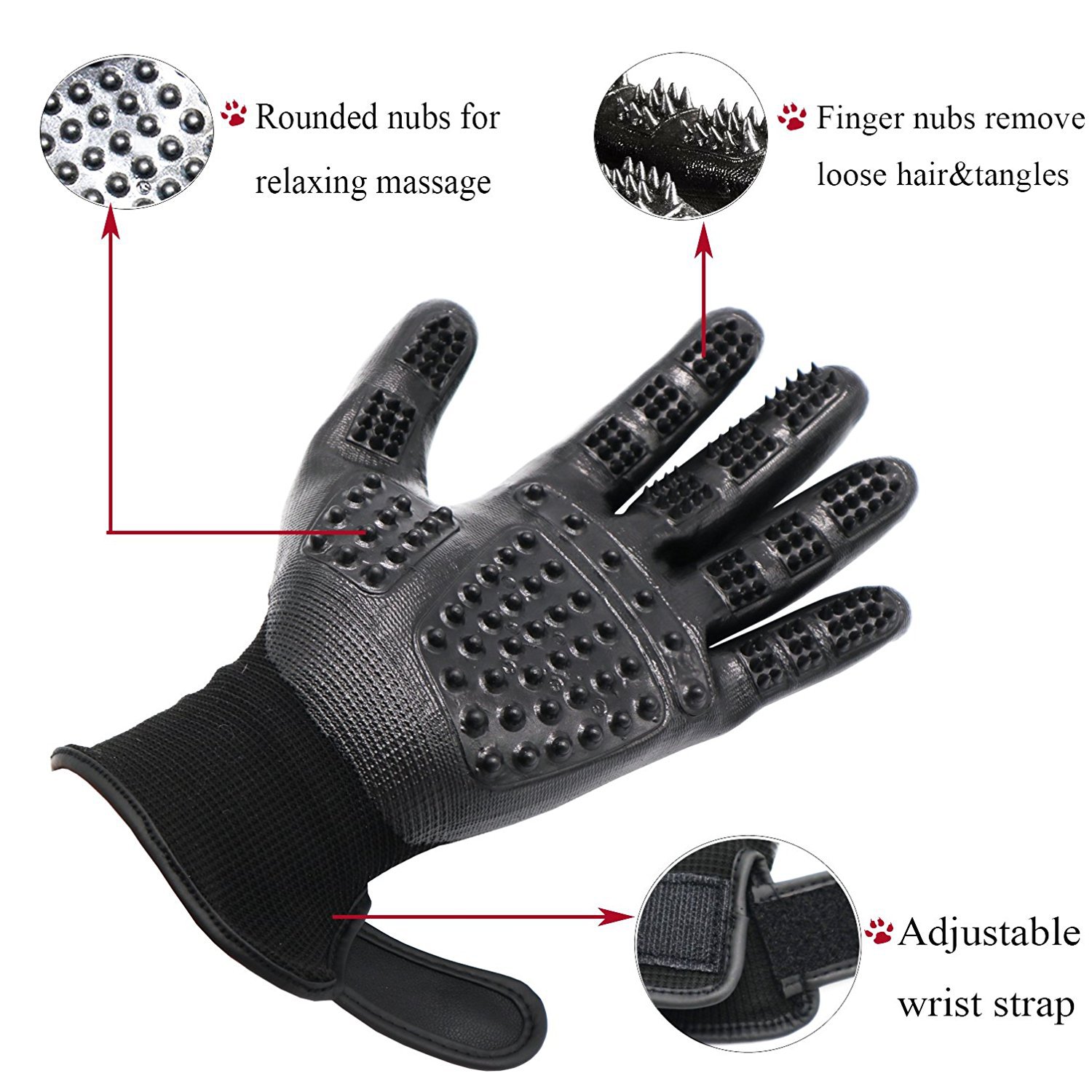 Pflege Handschuh Hund Gloves For Dog Cat Handle Luva Removedora De Pelos Pet Grooming Cats Dogs