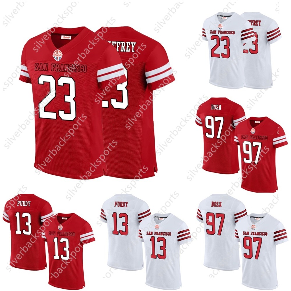 Mens/Youth DIY Football Jersey Personalized 85 George 5 Trey 23 Christian 13 Brock 11 Brandon 10 Jimmy 99 Javon 17 Malik ed This baseball uniform is a