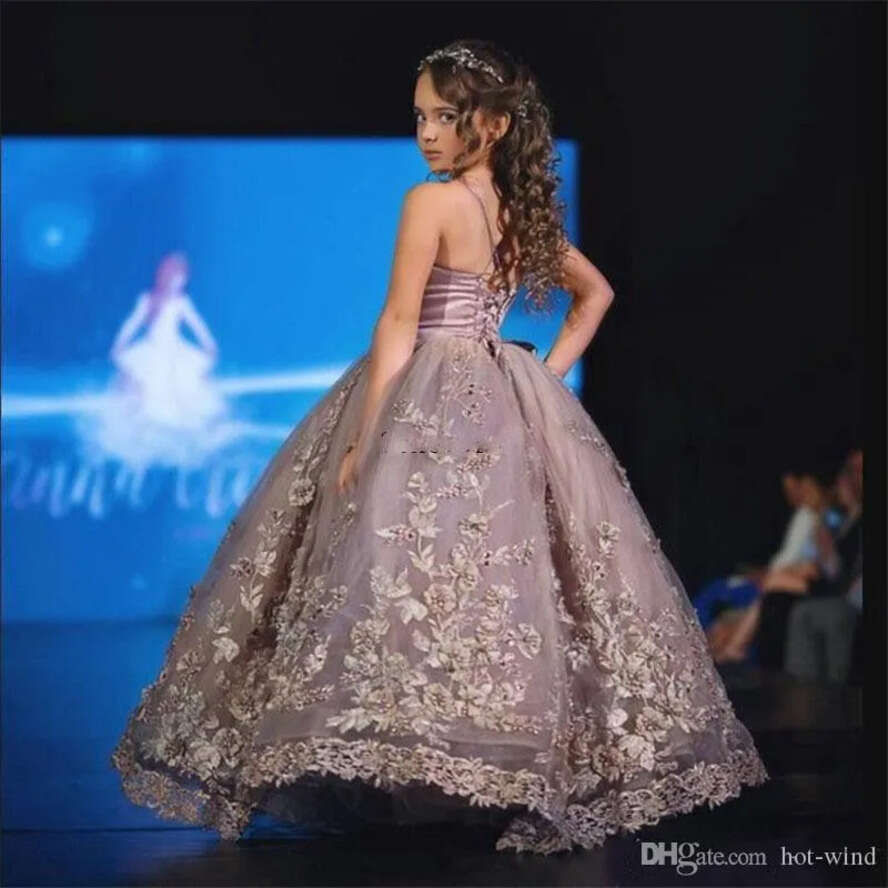 Fluffy Ball Gown Dress For Girls: 3D Ral Applique, Birthday & Wedding Party
