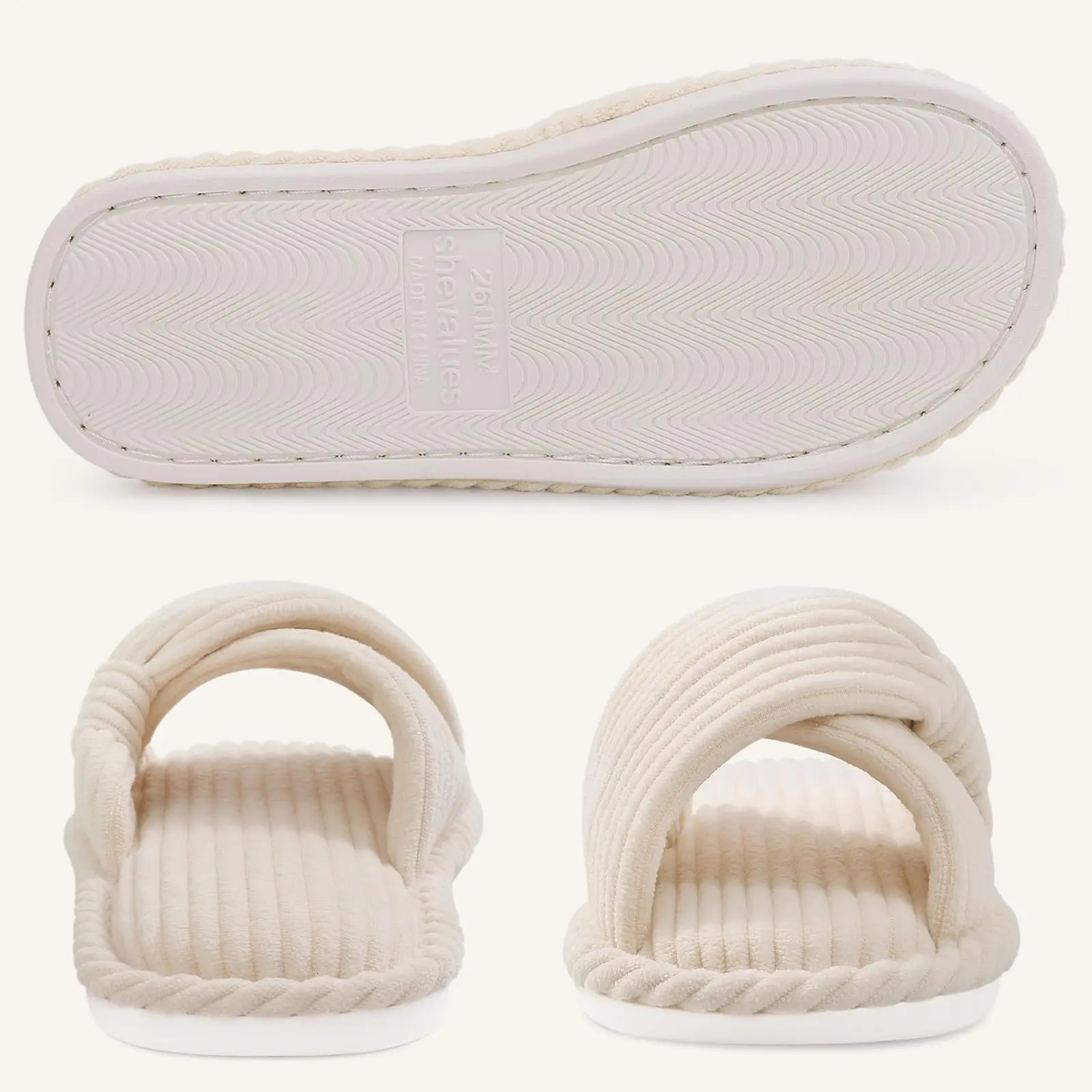 Pallene Summer Corduroy Womens Slider Breathable Cotton Home Shoes Comfortable Casual Slider with Memory foam Womens Slider 241126
