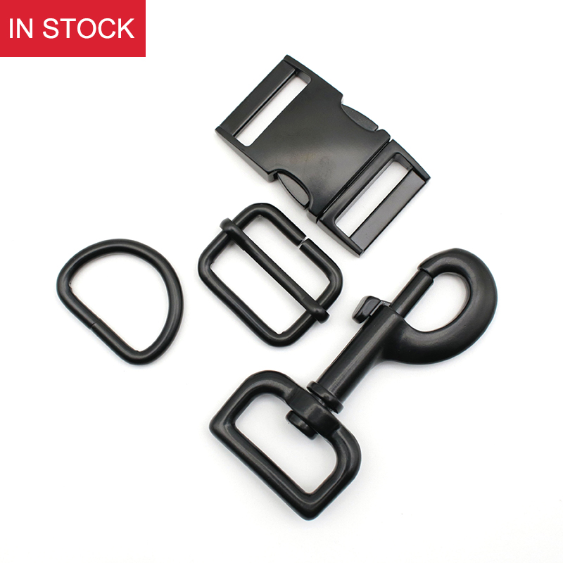 DDP In Stock High Quality 25mm Matt Black Trigger Swivel Snap Hook Quick Release Metal Buckle 25mm Dog Collar Hardware Metal