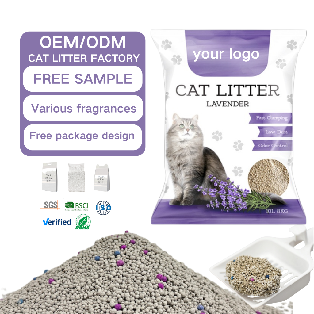 Factory Direct Sales Eco Friendly Premium Cat Litter Sand Deodorization Dust Free Clumping Bentonite Cat Litter