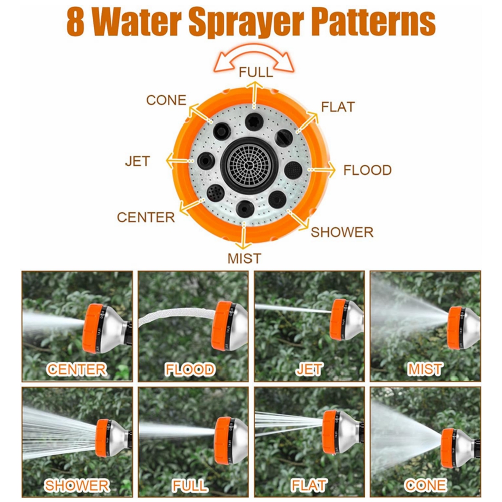 8 in 1 Showering Pet Garden Hose Nozzle Sprayer Upgrade Pup Jet Dog Wash with 100CC Soap Dispenser Bottle and Dog Washing Gloves
