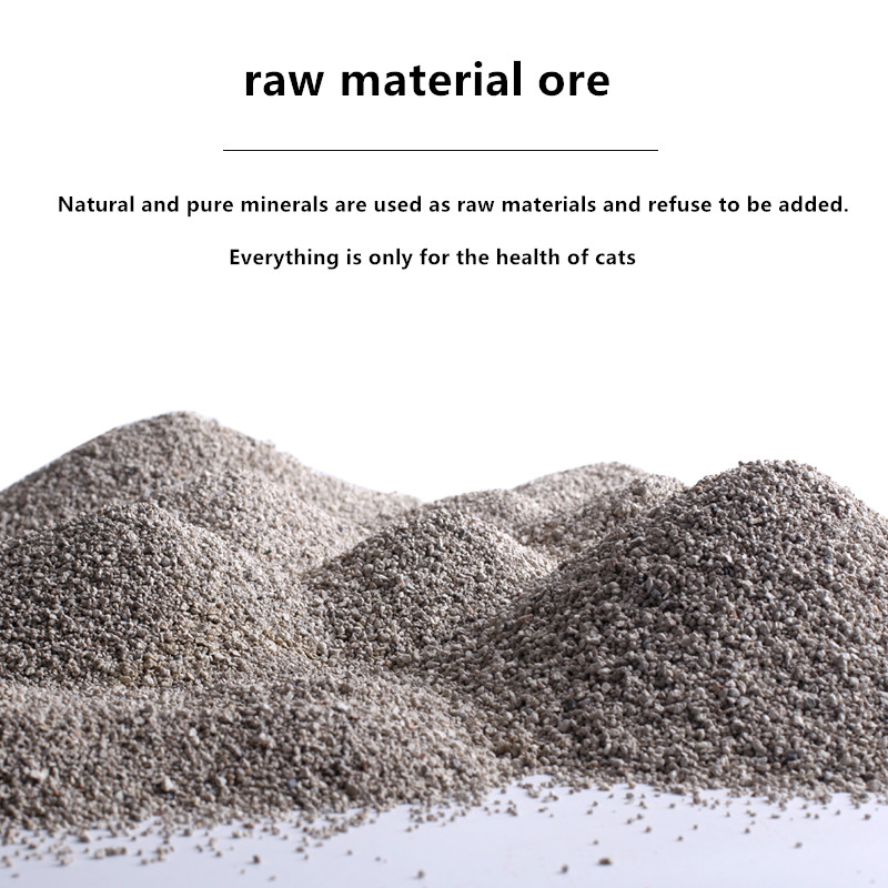 100% raw ore bentonite cat litter Irregular shape can be OEM customized bentonite cat litter