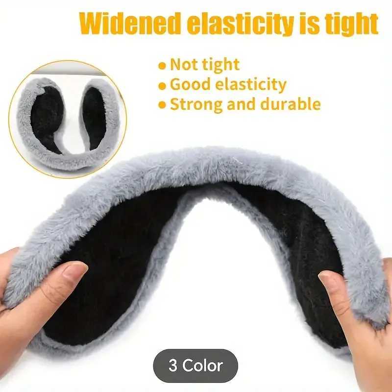 1/2 piece/hot soft plush earmuffs for men in winter thick earmuffs for outdoor sports windproof and cold proof earmuffs W241126
