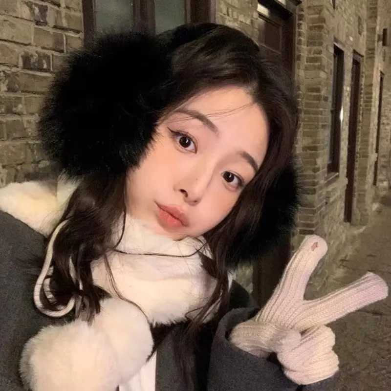2024 Solid Color Soft Plush Ear Warmer Winter Warm Earmuffs Fashion Ear Cover Outdoor Cold Protection Ear-Muffs Folding EarflXJ241126