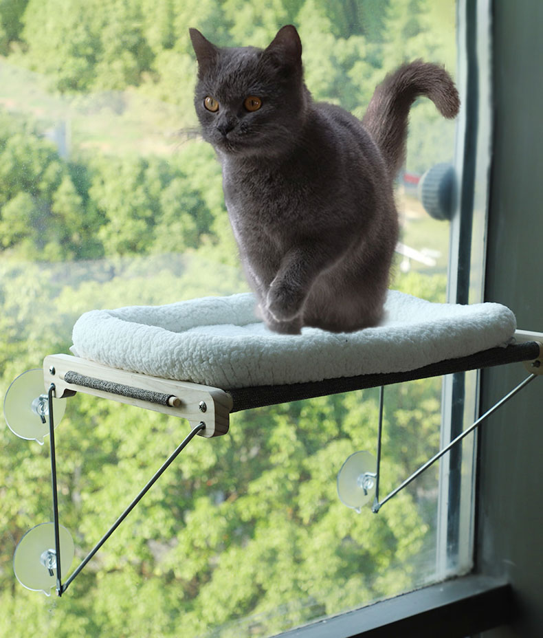 Sunbath Mounted Cat Window Perch cat hammock window with strong suction cups pet hammock bed