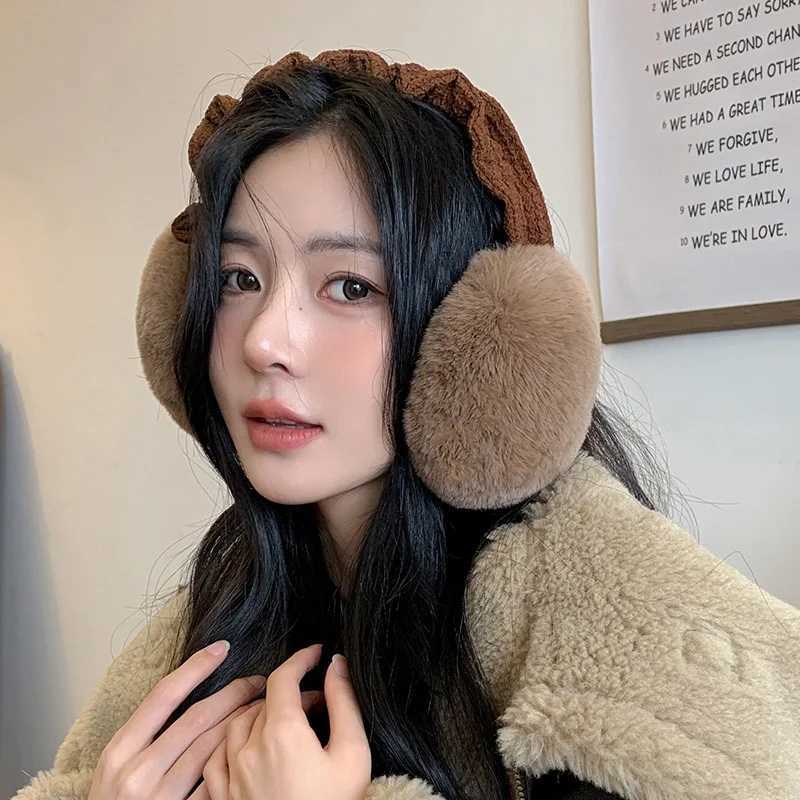 Melad colored warm ear earmuffs for winter girls cute student earmuffs with blocked antifreeze earmuffs W241126