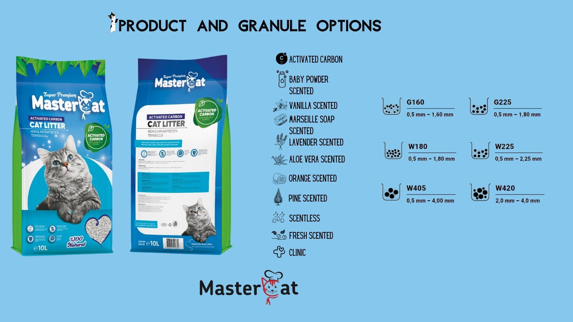 High Quality 10L MasterCat Sand Bentonite Cat Litter Box with Fast Clumping Marseille Soup Scent Wholesale for Cats