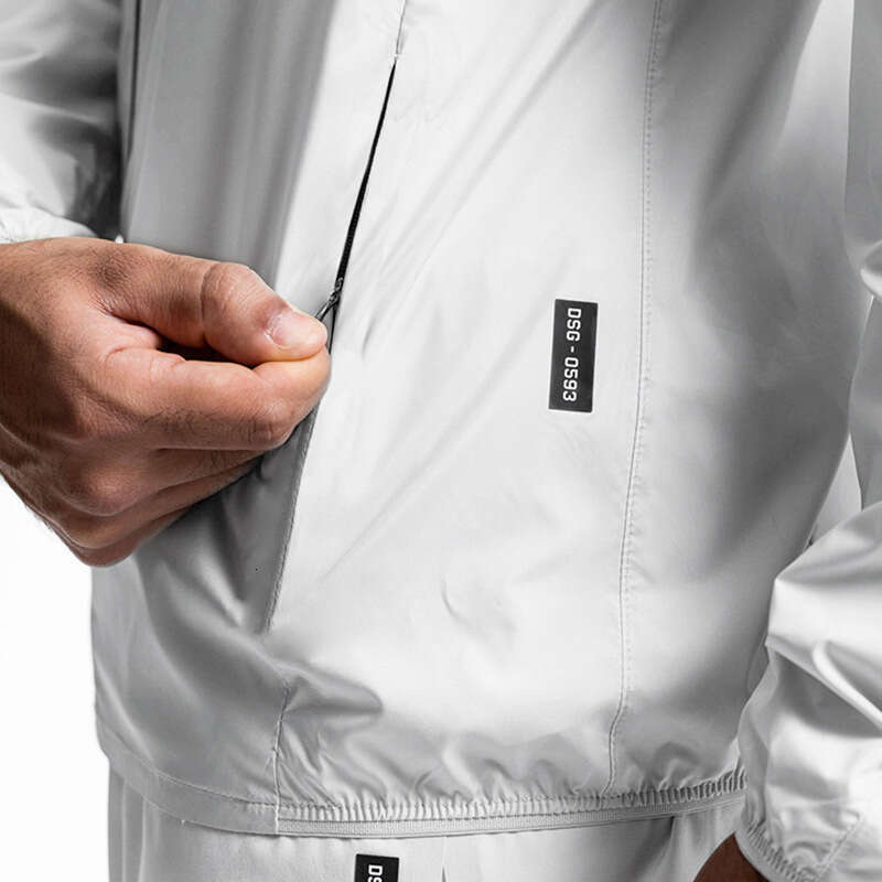 Spring And Autumn Men's Hooded Hoodie Korean Edition Youth Cardigan Trendy Brand Shoulder Insert Quick Drying Versatile Zipper Coat B4 - view 4