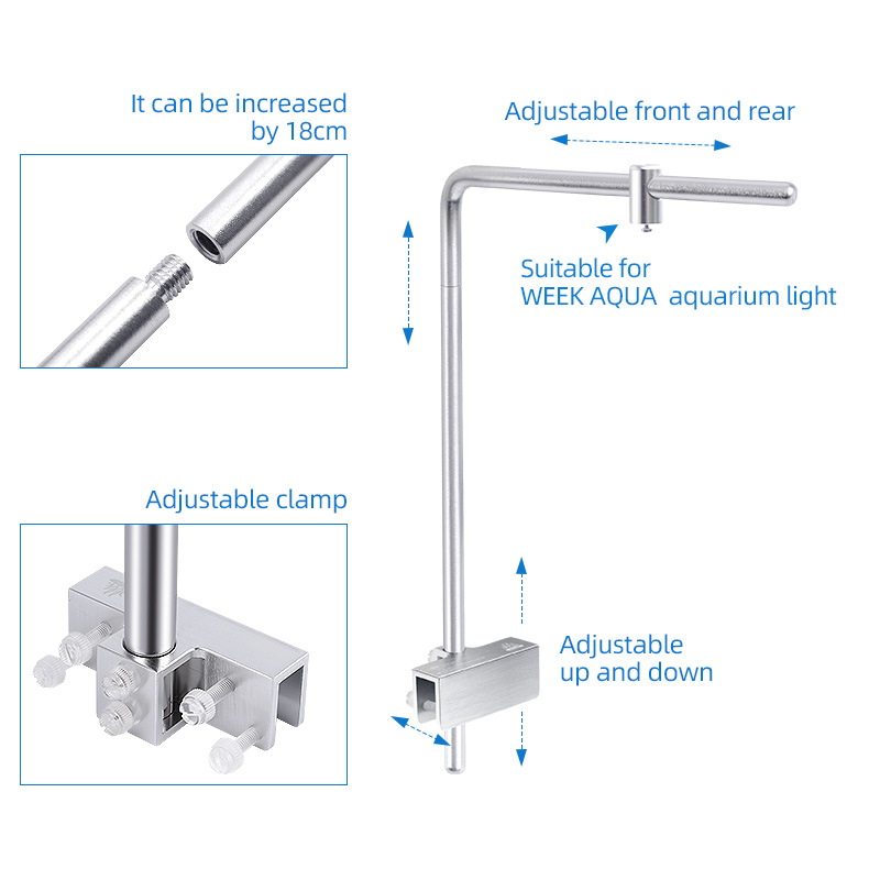 WEEKAQUA DJ-S-16S-D1 UniversalAluminium Alloy Aquarium Light Stand Multifunctional support Aquarium Light Stand Bracket