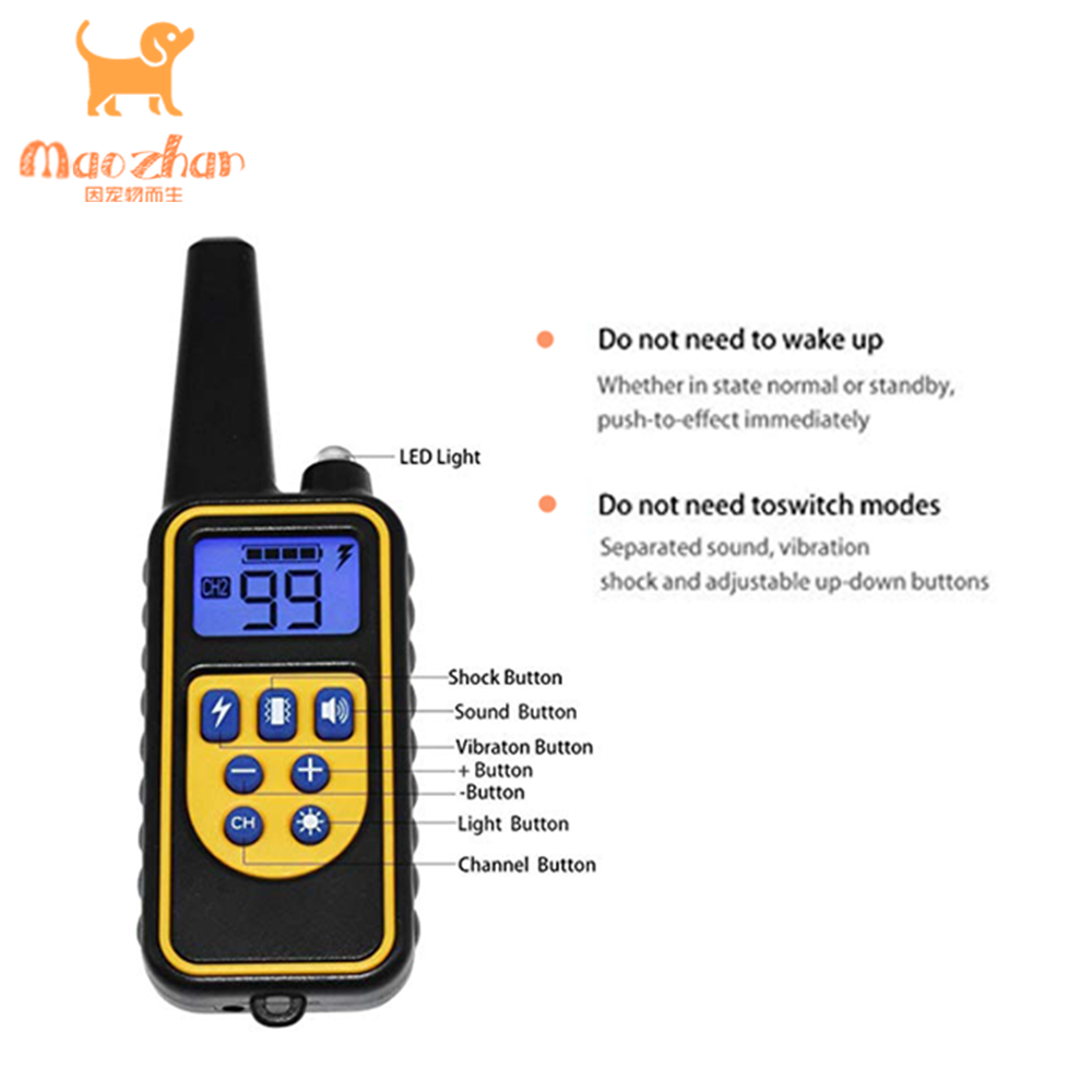Best selling new type waterproof controlled electric remote dog training collar