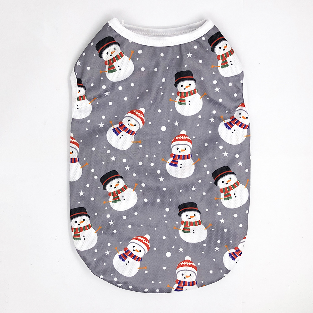 Customized Christmas Day Pet Clothes male Teddy clothes spring and summer wholesale Dog Clothes