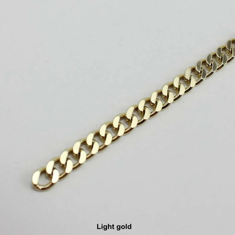 5METER 10M High Ending Gold color 7mm width chains metal strap with hook for women bag handbag chain removable long 241125