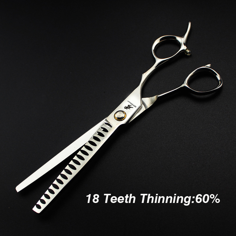 7.0 inch Bearing screw XGLZ-70 JP440C Veterinary Animal Shaped Scissors Pet Grooming Scissors Dense tooth scissors Fish bone