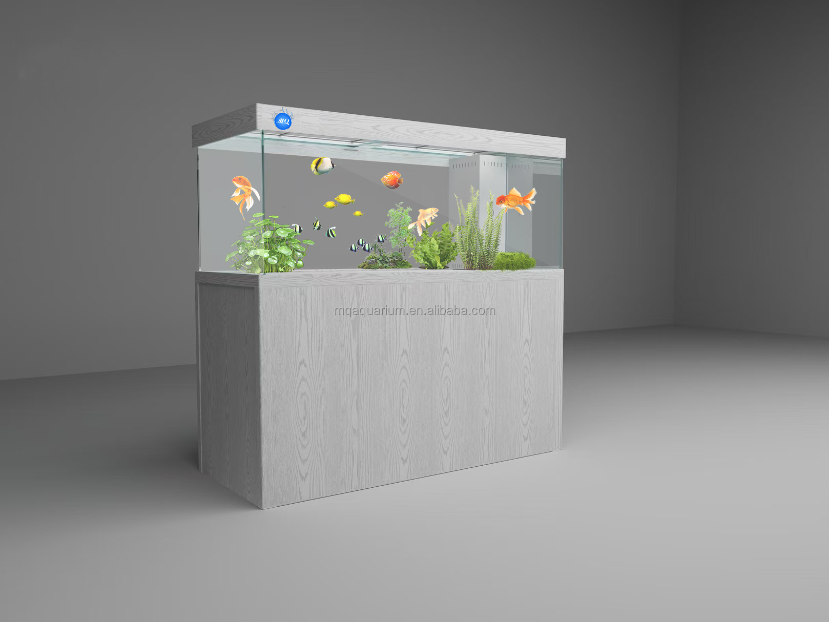 Aquarium living room glass ultra white tank large, medium and small professional bottom filter aquarium fish tank