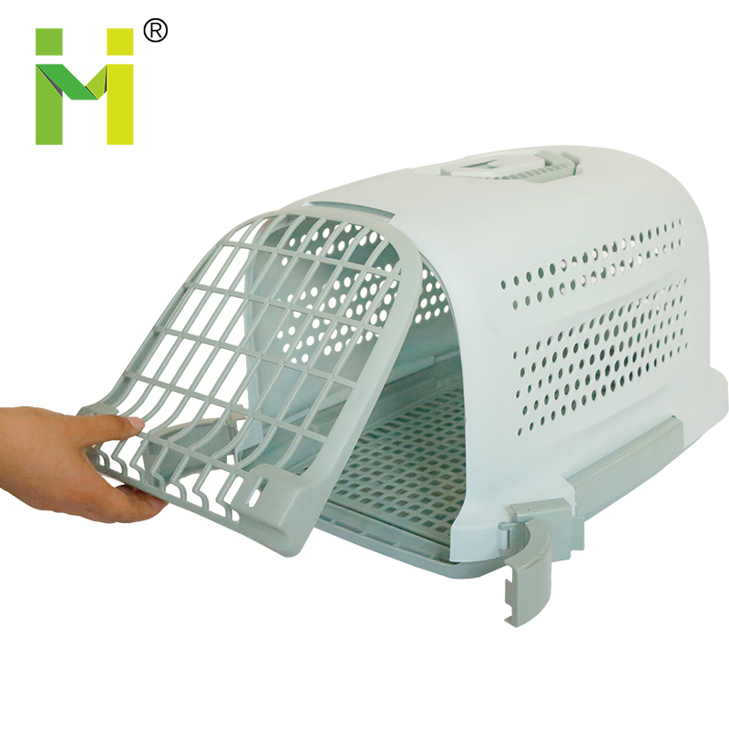 Plastic Pet Cage With Big Door Dog Cage Pet Carrier Fashion Travel Pet Air Box For Dog&Cat