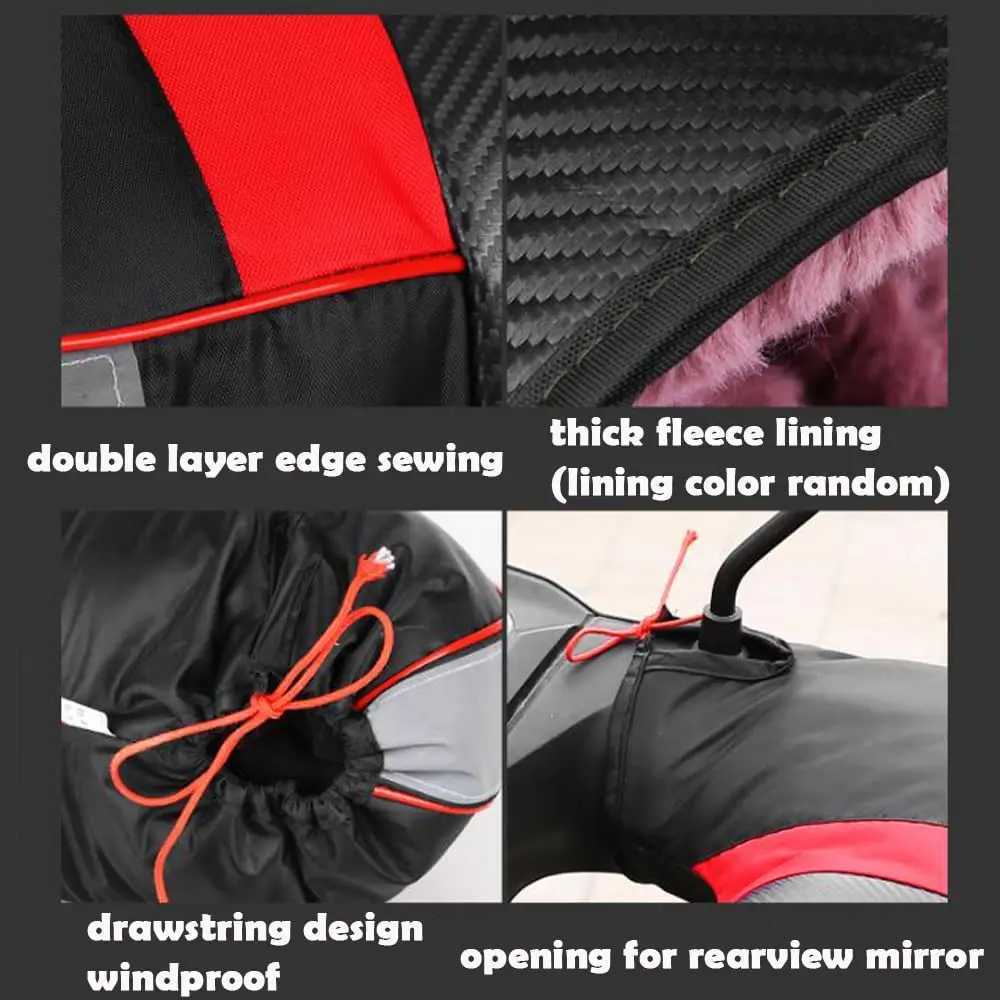 Motorcycle Handlebar Gloves Waterproof Windproof Winter Warm Gloves Motor Scooter Electric Vehicles Reflective Motocycle Gloves S25118{category}