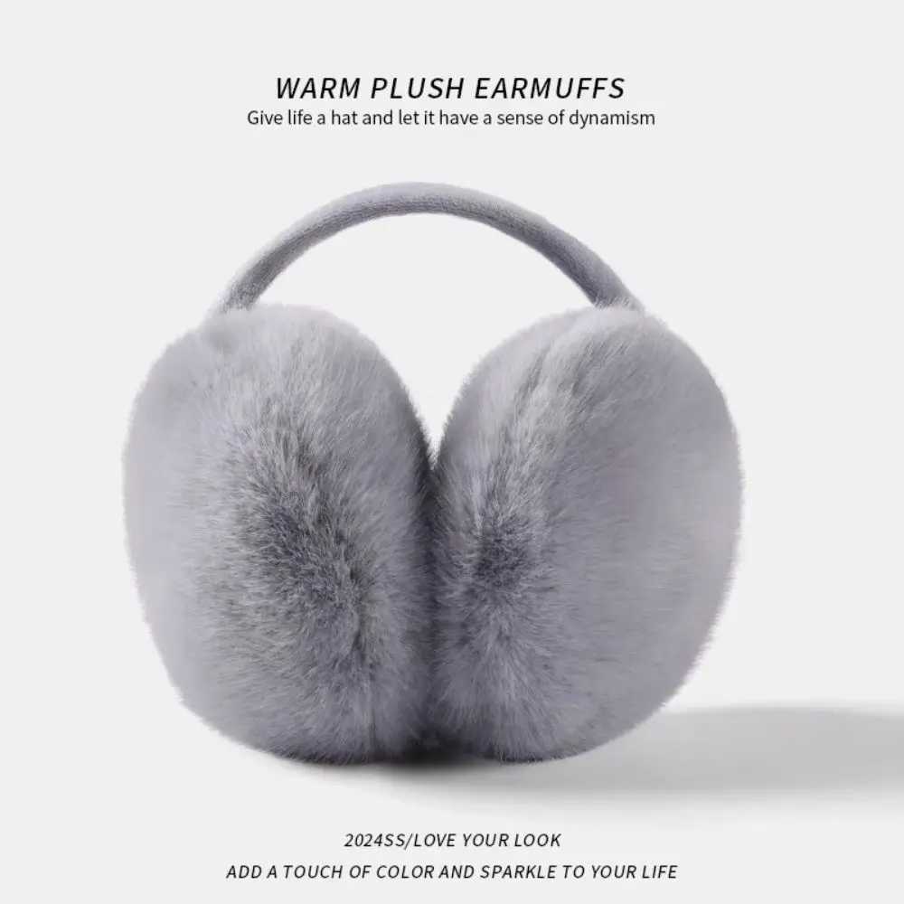 Hot Foldable Plush Earmuffs Fur Headphones Earmuff Ladies Autumn And Winter Ear Cover Russia Winter Fur Earl Girl Cute Ear BagXJ241126