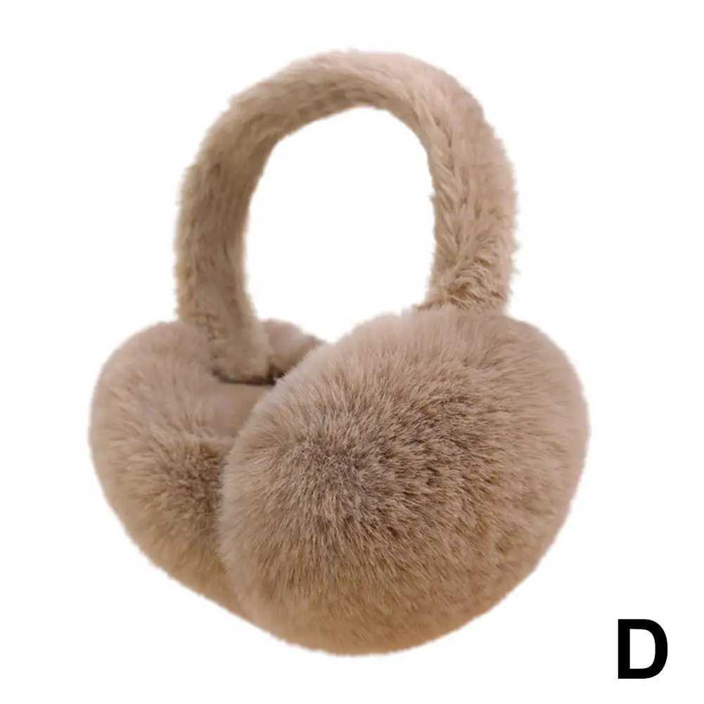 1PC Solid Color Soft Plush Ear Warmer Winter Warm Earmuffs Earfl Outdoor Ear-Muffs Fashion Cover Cold Protection Folding B6L3XJ241126