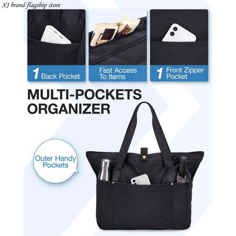 XJ s selling foldable handbag with large capacity shoulder bag The can be folded into a portable small 241125