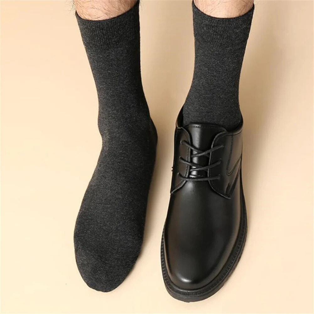 UNWE 6 pairs of mens socks 100 cotton executive warm business socks black and white autumn EU 38-45 241126