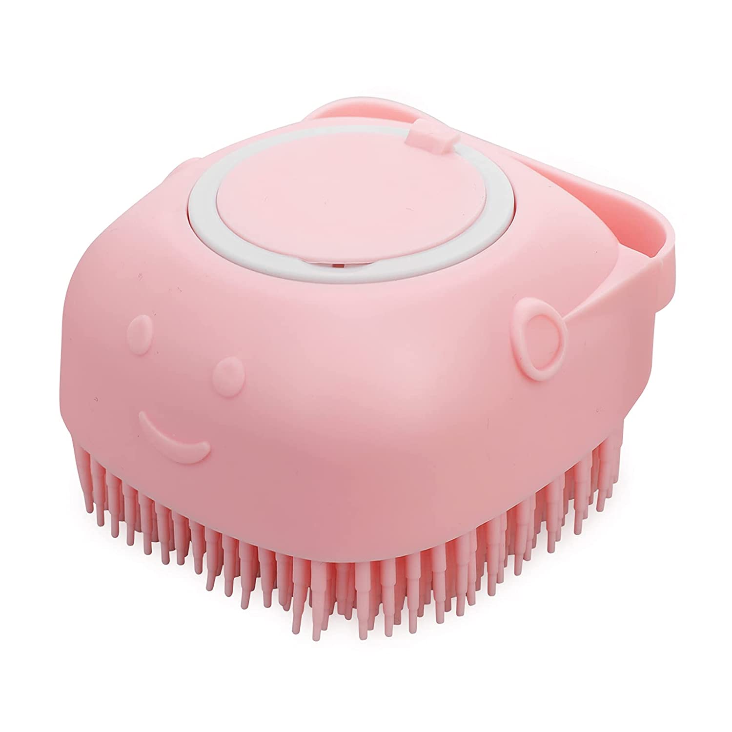 Dog Cat Bath Brush Comb Silicone Rubber Puppy Massage Shampoo Dispenser Pet Grooming Bath Brush