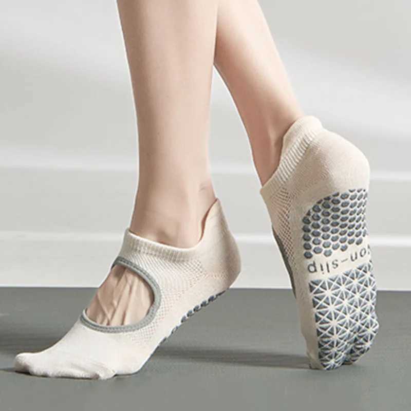 Pilates Women Socks Yoga Non-slip Silicone Grip Low-ank SockXJ241125