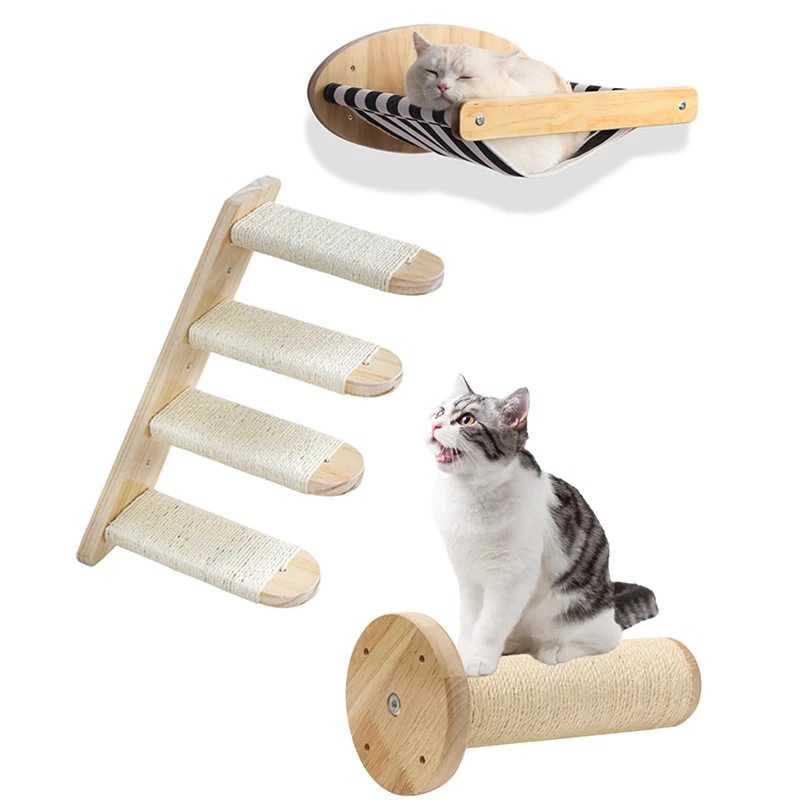 Household hanging cat-scratching post ladder cat-jumping platform