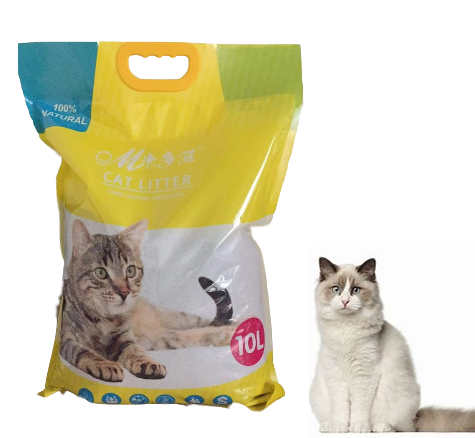 Wholesale natural eco-friendly tofu cat litter high absorption catlitter flushable quickly clumping tofu cat litter