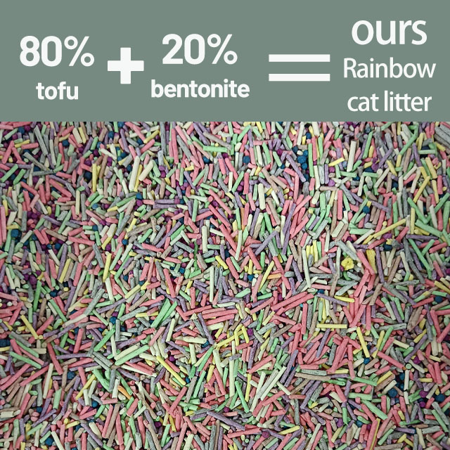 Chinese Hot sale Export OEM ODM Rainbow mixed flavor tofu cat litter customized packages cat litter