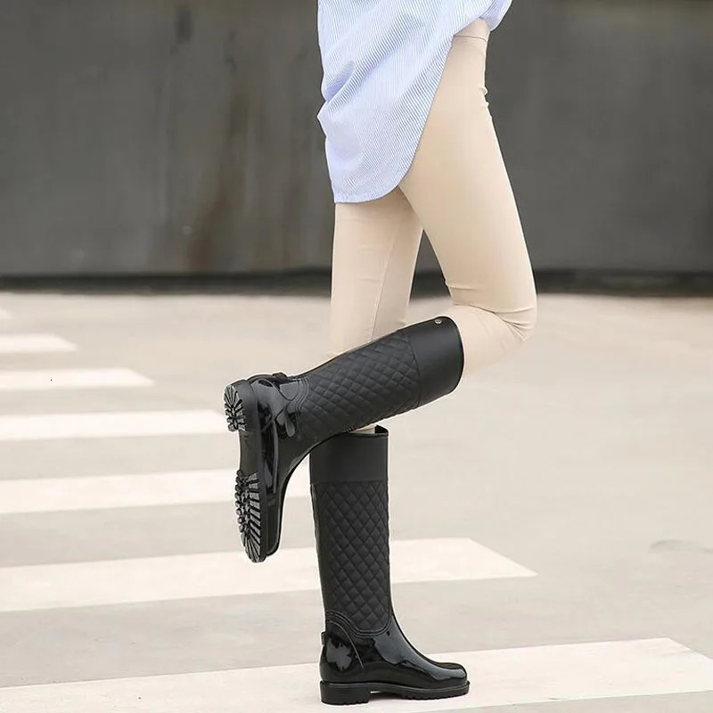 Comemore Winter Long sleeved Rain Boots Womens Rain Boots Outdoor Rubber Water Boots Womens Galoshe Free Delivery 241126