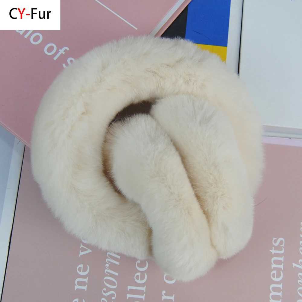 Real Rex rabbit fur earmuffs for women rabbit fur earmuffs Christmas gifts plush earmuffs winter warm earmuffs unisex style W241126