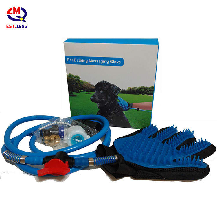 Adjustable Pet Bathing Tool glove Multi-Functional 2 in 1 Pet Dog Grooming glove Shower Sprayer Bath Brush