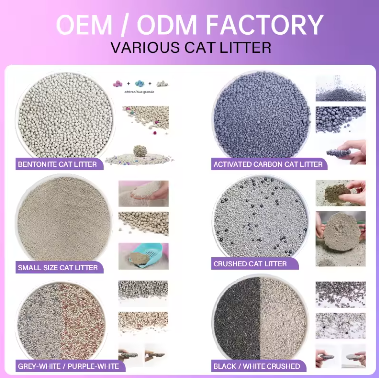 Premium Quality Eco-Friendly Large Cat Litter Natural Mineral Clumping Bentonite Wholesale Discounts Ball Pattern