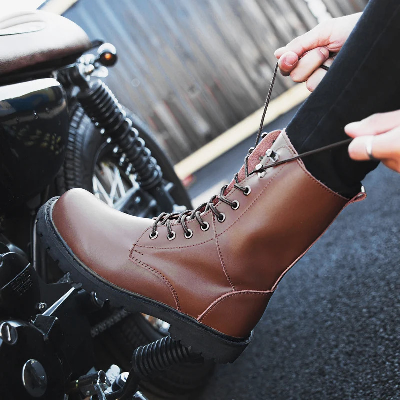 100% Genuine Leather Men Boots Breathable High Top Shoes Outdoor Casual Men Winter Shoes Autumn Snow Boots For Men Botas Homme 241114