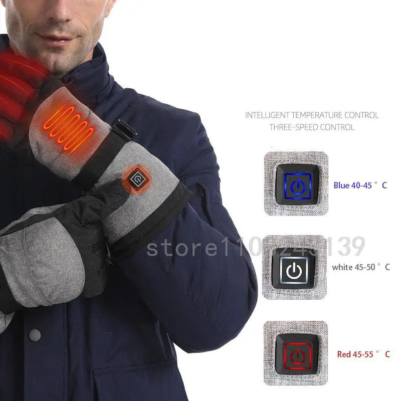 Heated Gloves Hand Warmer Electric Thermal Waterproof Snowboard Cycling Motorcycle Bicycle Ski Outdoor Winter 241125