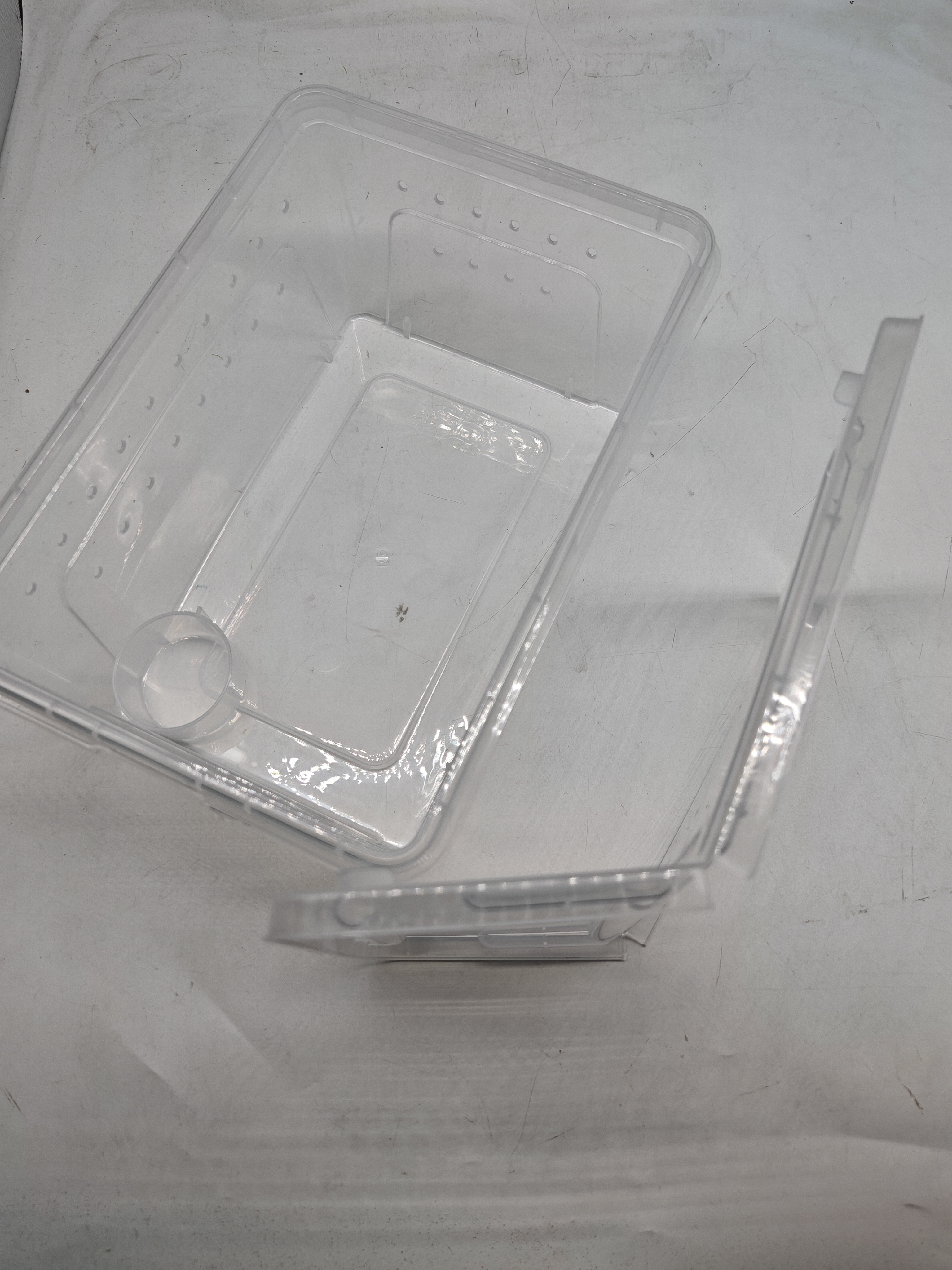 27*19*12cm transparent/black reptile pet carriers plastic reptile cage terrarium for reptiles