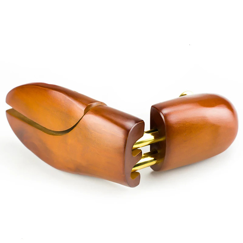 Mens and womens shoe tree double tube adjustable natural Schima Superba wooden shoe tree shoelaces 241126
