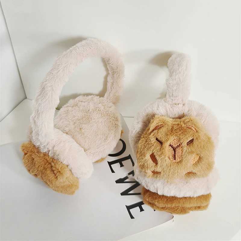 Cute Plush Cybara Earmuffs Warmer Ear Cover For Women Men Winter Warm Earfls Outdoor Cold Protection Cycling Ear-MuffsXJ241126