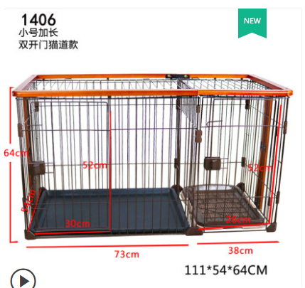 Dog cage dog kennel with toilet separation Teddy Bomei small and medium sized dog pet indoor fence fence isolation door