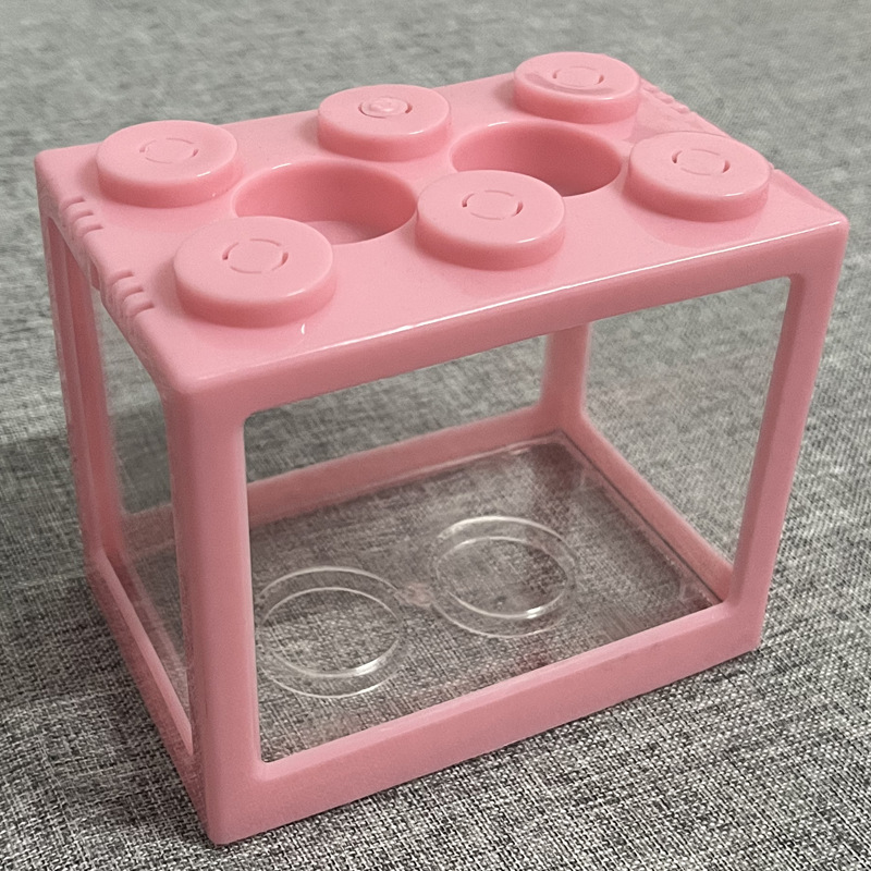 Acrylic Transparent Block Desktop Diy Creative Landscaping Plastic Fish Box Mini Small Aquarium For Indoor Use
