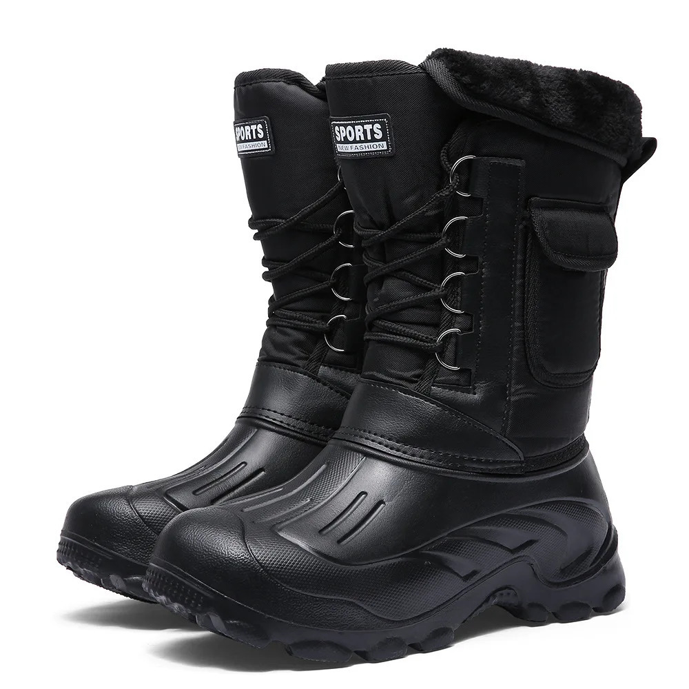 Mens winter snow boots outdoor fishing shoes snow hiking shoes 2024 mens outdoor walking fishing shoes mens sports shoes 241126