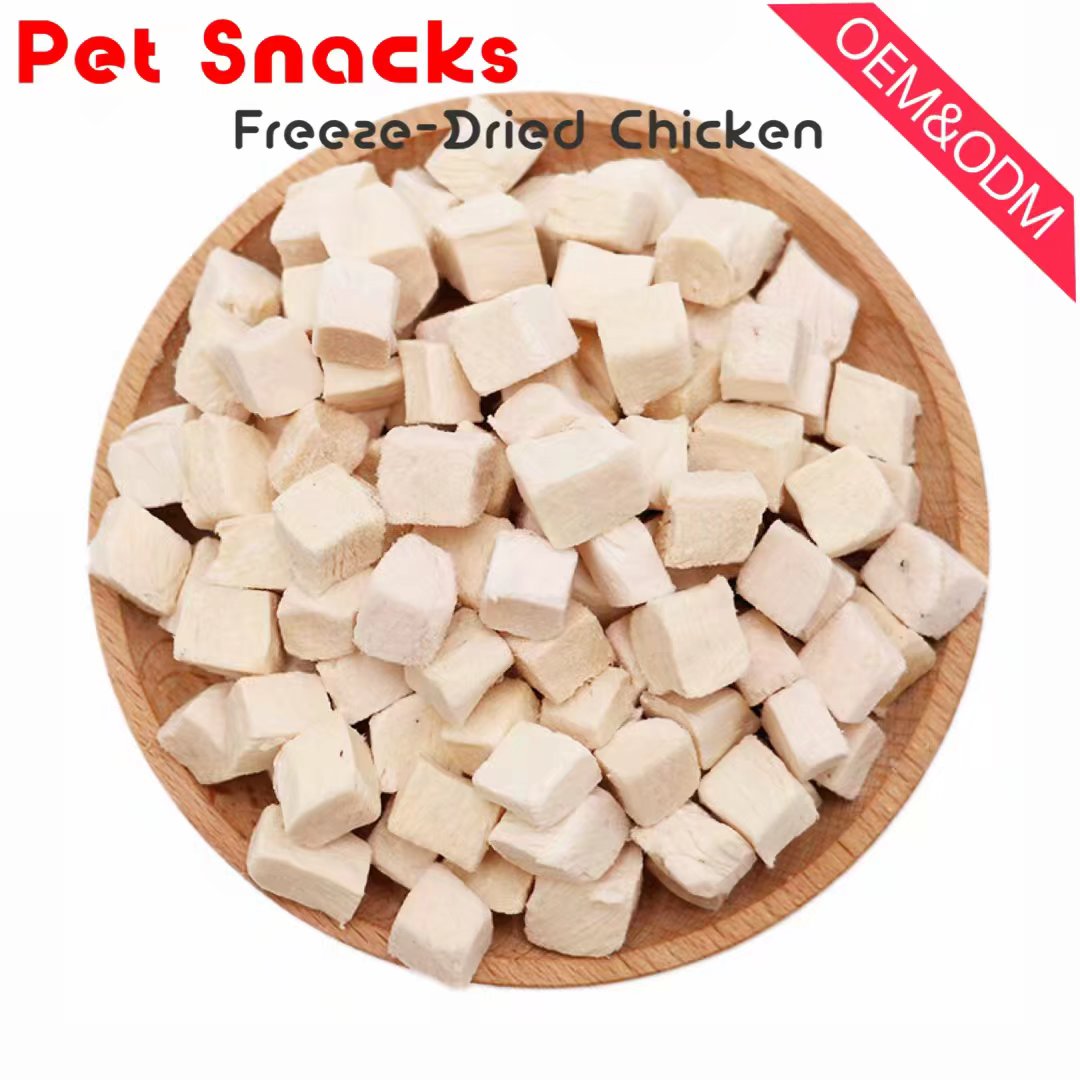 Freeze dried pet snacks bulk raw dog dry treats snacks pet supplies chicken meat OEM pet food