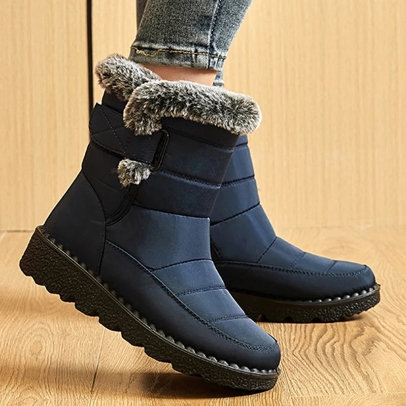 Womens snow plush shoes womens platform womens flat shoes keep warm womens shoes casual plus size winter boots Botas MUJI 241126