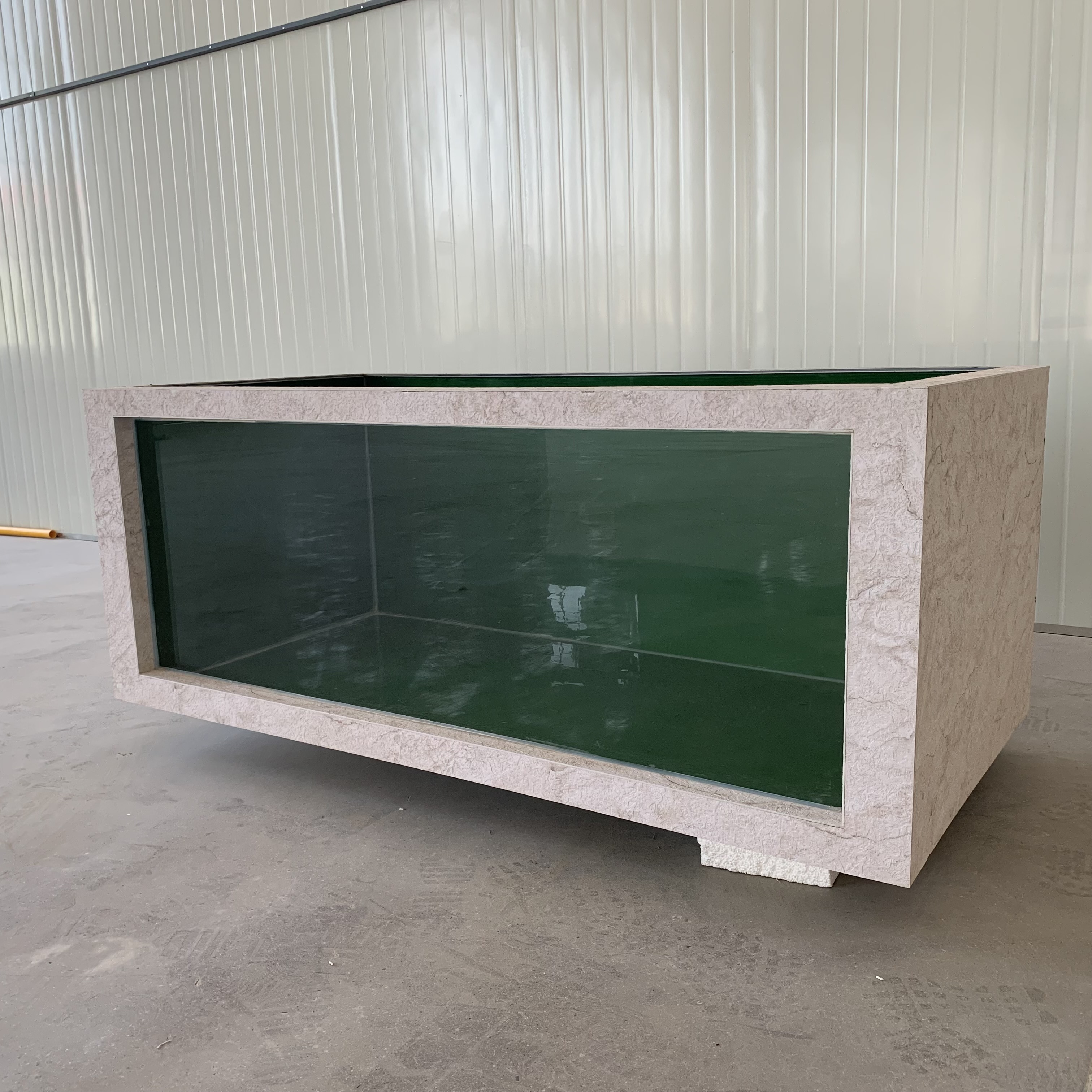 factory indoor cheap large fiberglass frp modern side top back filter aquarium koi fish tank glass window pond fountain fish tan